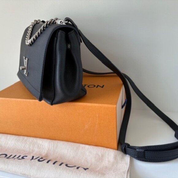 Louis Vuitton LockMe II BB Noir – Black Grained Calfskin with Silver Hardware - Picture 4 of 16